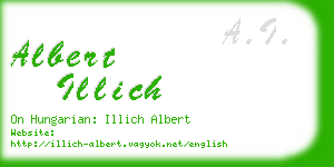 albert illich business card